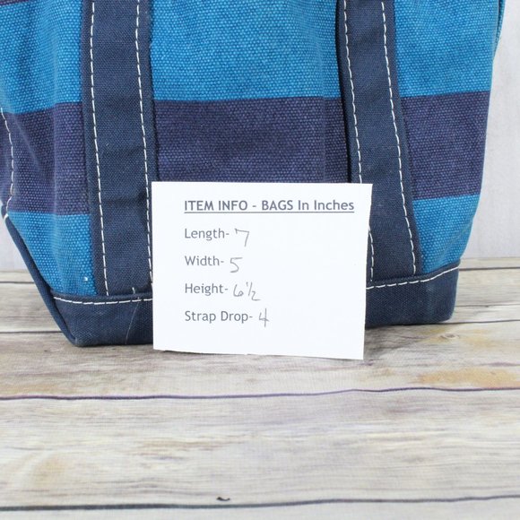 LL BEAN Boat & Tote Canvas Tote Handbag Small - Picture 9 of 9